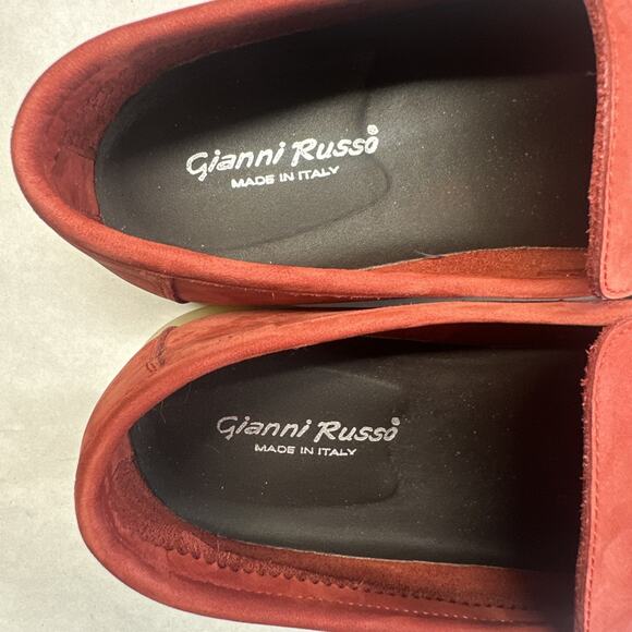 Men\'s Gianni Russo maroon Leather loafer Shoes Size 44 US 11 Italian Made main image 10